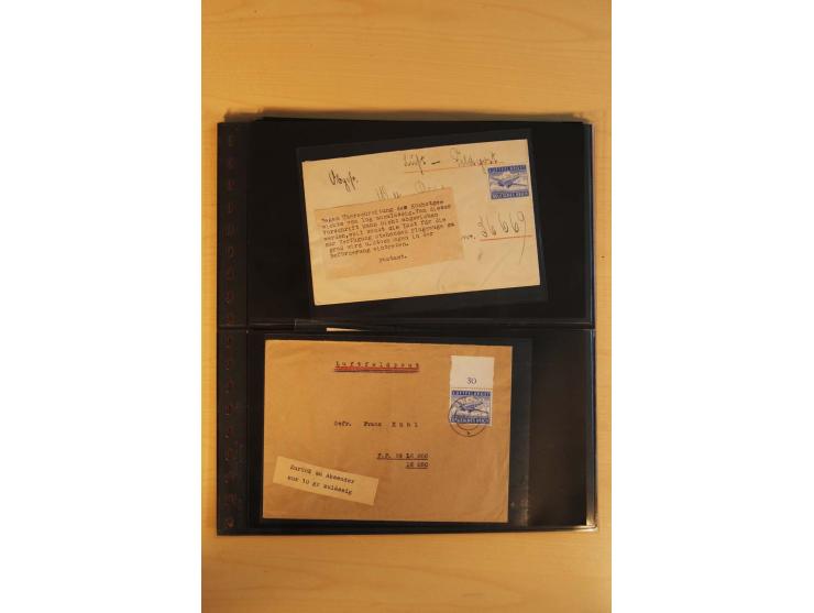 1939/45, umfangreiche Sammlung mit über 190 Briefen (viele mit Inhalt) und Karten, dabei viele besondere Stempel, Luft-Feldpo