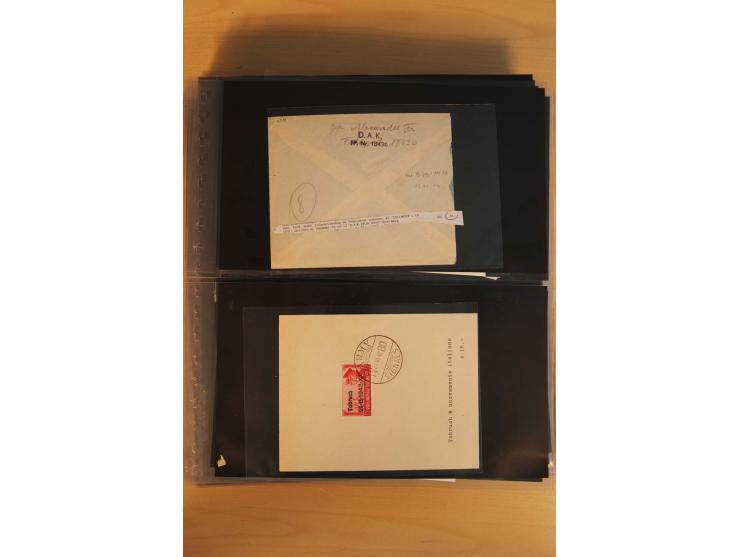 1939/45, umfangreiche Sammlung mit über 190 Briefen (viele mit Inhalt) und Karten, dabei viele besondere Stempel, Luft-Feldpo