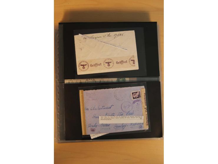 1939/45, umfangreiche Sammlung mit über 190 Briefen (viele mit Inhalt) und Karten, dabei viele besondere Stempel, Luft-Feldpo