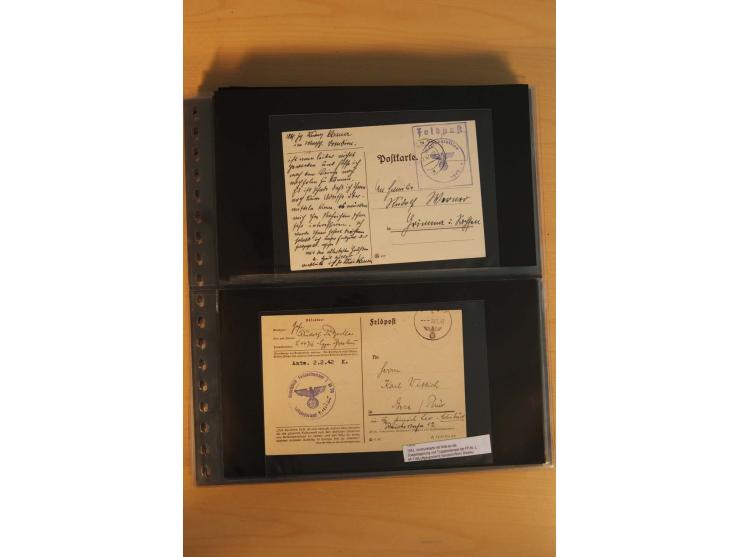1939/45, umfangreiche Sammlung mit über 190 Briefen (viele mit Inhalt) und Karten, dabei viele besondere Stempel, Luft-Feldpo