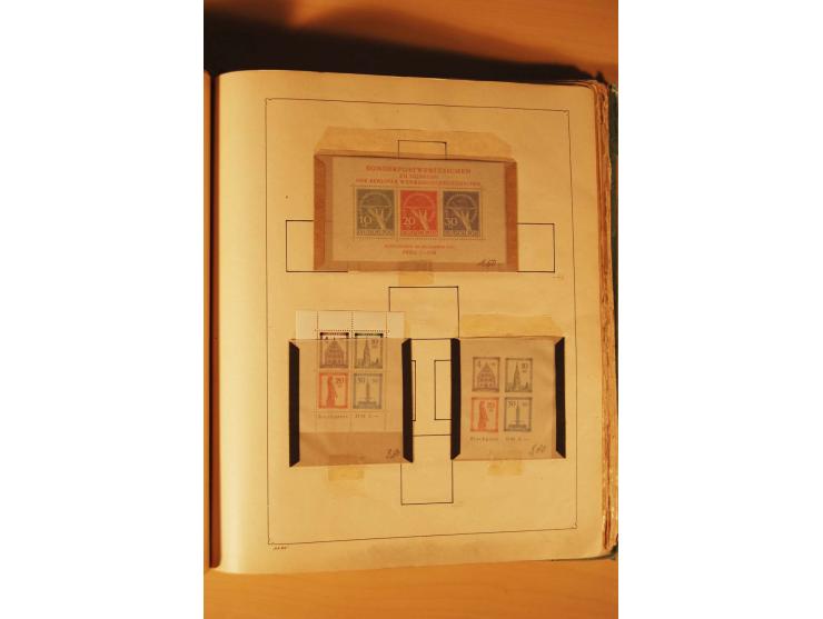1872/1970 (ca.), postfrische, ungebrauchte und gestempelte Partie mit Sammlungen DR (u.a. Bl. 1 und 2), SBZ, DDR (dabei Marx-
