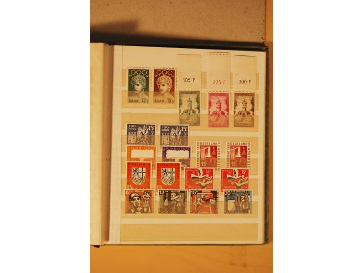 1872/1970 (ca.), postfrische, ungebrauchte und gestempelte Partie mit Sammlungen DR (u.a. Bl. 1 und 2), SBZ, DDR (dabei Marx-