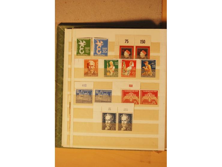 1872/1970 (ca.), postfrische, ungebrauchte und gestempelte Partie mit Sammlungen DR (u.a. Bl. 1 und 2), SBZ, DDR (dabei Marx-