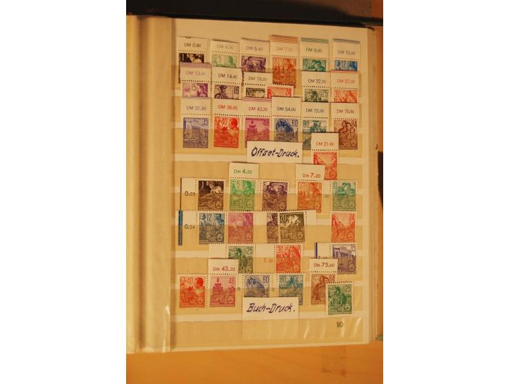 1872/1970 (ca.), postfrische, ungebrauchte und gestempelte Partie mit Sammlungen DR (u.a. Bl. 1 und 2), SBZ, DDR (dabei Marx-