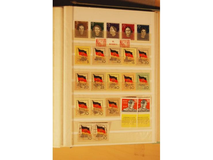1872/1970 (ca.), postfrische, ungebrauchte und gestempelte Partie mit Sammlungen DR (u.a. Bl. 1 und 2), SBZ, DDR (dabei Marx-