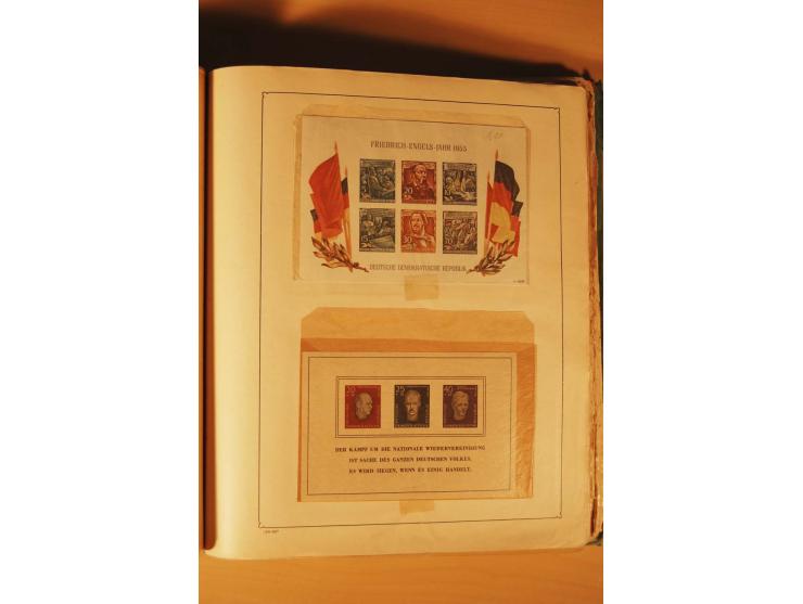 1872/1970 (ca.), postfrische, ungebrauchte und gestempelte Partie mit Sammlungen DR (u.a. Bl. 1 und 2), SBZ, DDR (dabei Marx-