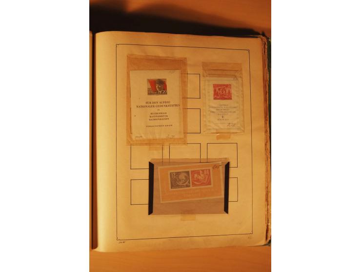 1872/1970 (ca.), postfrische, ungebrauchte und gestempelte Partie mit Sammlungen DR (u.a. Bl. 1 und 2), SBZ, DDR (dabei Marx-