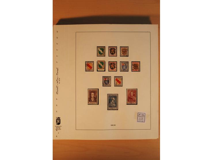 1945/90, gestempelte Sammlungen SBZ (mit Bl. 4a, 5Xb, 5Ya, je Fotoattest Ströh BPP), Französische Zone (mit Baden Bl. 1A + B,