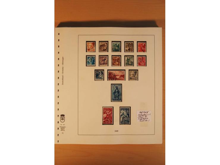 1945/90, gestempelte Sammlungen SBZ (mit Bl. 4a, 5Xb, 5Ya, je Fotoattest Ströh BPP), Französische Zone (mit Baden Bl. 1A + B,