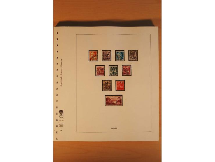 1945/90, gestempelte Sammlungen SBZ (mit Bl. 4a, 5Xb, 5Ya, je Fotoattest Ströh BPP), Französische Zone (mit Baden Bl. 1A + B,