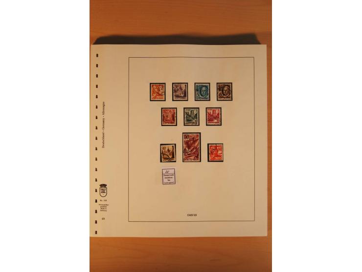 1945/90, gestempelte Sammlungen SBZ (mit Bl. 4a, 5Xb, 5Ya, je Fotoattest Ströh BPP), Französische Zone (mit Baden Bl. 1A + B,
