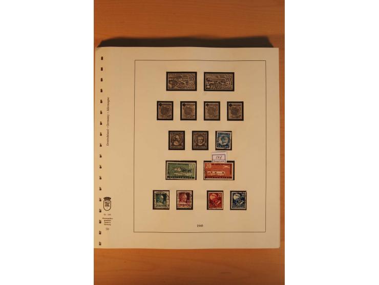 1945/90, gestempelte Sammlungen SBZ (mit Bl. 4a, 5Xb, 5Ya, je Fotoattest Ströh BPP), Französische Zone (mit Baden Bl. 1A + B,