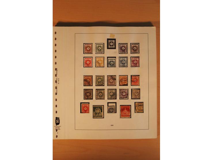 1945/90, gestempelte Sammlungen SBZ (mit Bl. 4a, 5Xb, 5Ya, je Fotoattest Ströh BPP), Französische Zone (mit Baden Bl. 1A + B,