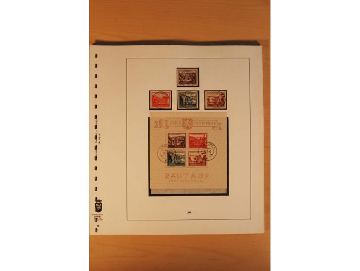 1945/90, gestempelte Sammlungen SBZ (mit Bl. 4a, 5Xb, 5Ya, je Fotoattest Ströh BPP), Französische Zone (mit Baden Bl. 1A + B,