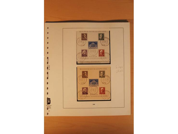 1945/90, gestempelte Sammlungen SBZ (mit Bl. 4a, 5Xb, 5Ya, je Fotoattest Ströh BPP), Französische Zone (mit Baden Bl. 1A + B,