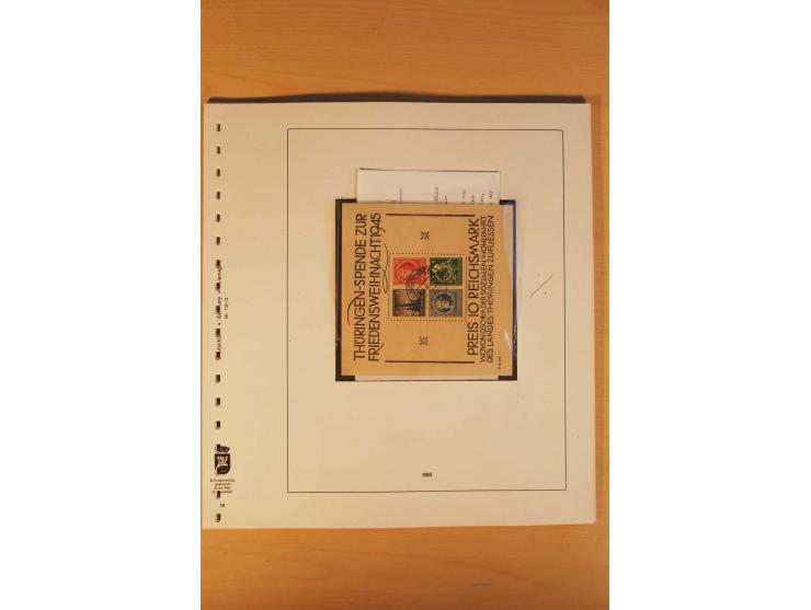 1945/90, gestempelte Sammlungen SBZ (mit Bl. 4a, 5Xb, 5Ya, je Fotoattest Ströh BPP), Französische Zone (mit Baden Bl. 1A + B,