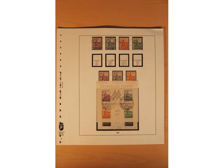1945/90, gestempelte Sammlungen SBZ (mit Bl. 4a, 5Xb, 5Ya, je Fotoattest Ströh BPP), Französische Zone (mit Baden Bl. 1A + B,