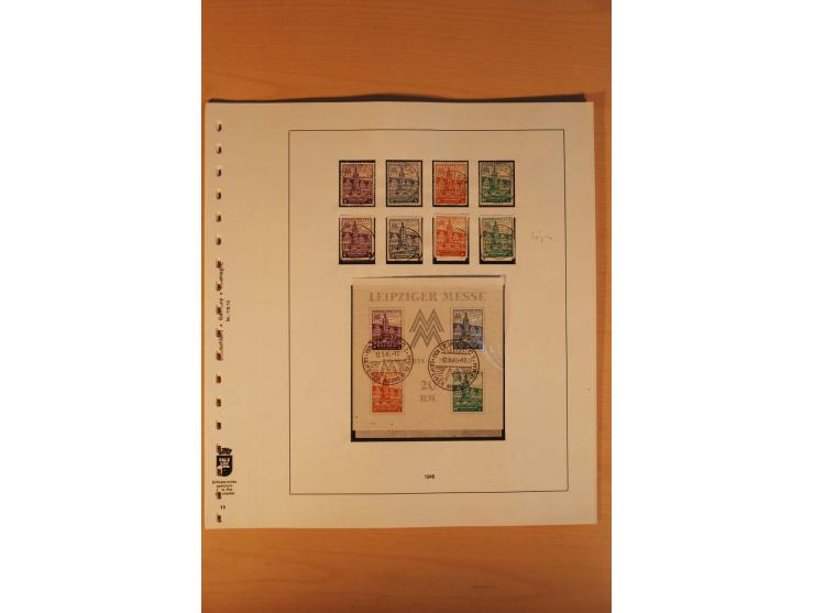 1945/90, gestempelte Sammlungen SBZ (mit Bl. 4a, 5Xb, 5Ya, je Fotoattest Ströh BPP), Französische Zone (mit Baden Bl. 1A + B,