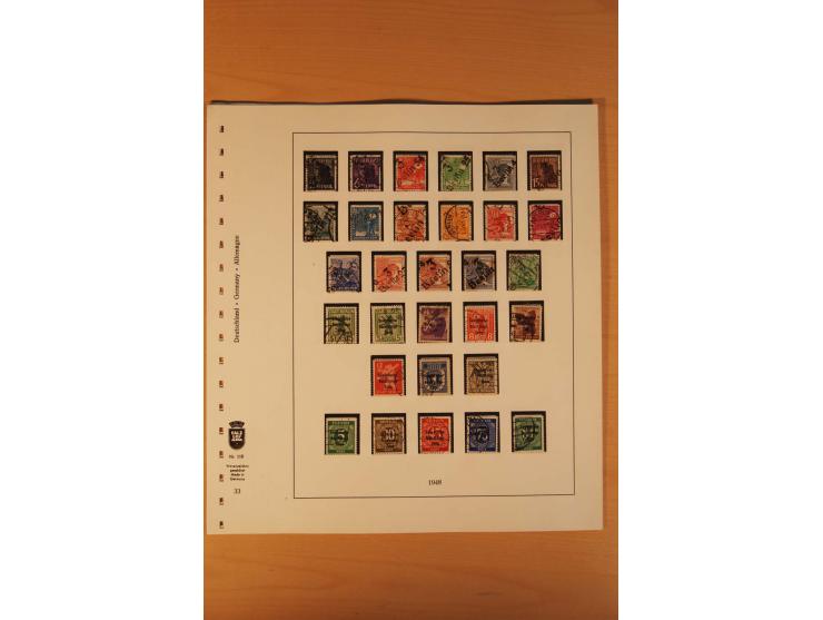 1945/90, gestempelte Sammlungen SBZ (mit Bl. 4a, 5Xb, 5Ya, je Fotoattest Ströh BPP), Französische Zone (mit Baden Bl. 1A + B,