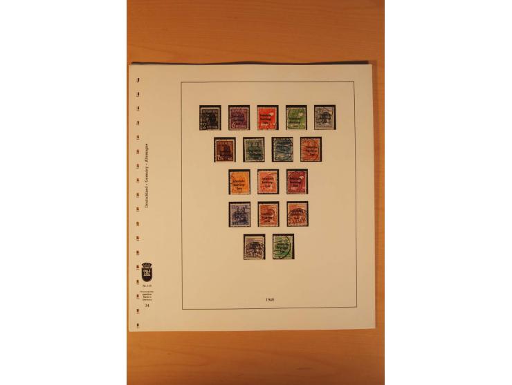 1945/90, gestempelte Sammlungen SBZ (mit Bl. 4a, 5Xb, 5Ya, je Fotoattest Ströh BPP), Französische Zone (mit Baden Bl. 1A + B,