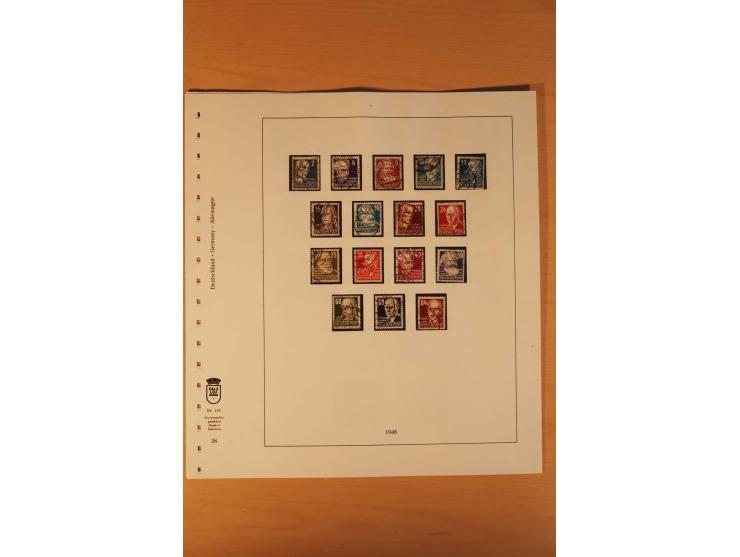 1945/90, gestempelte Sammlungen SBZ (mit Bl. 4a, 5Xb, 5Ya, je Fotoattest Ströh BPP), Französische Zone (mit Baden Bl. 1A + B,