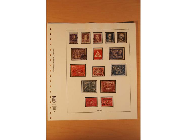 1945/90, gestempelte Sammlungen SBZ (mit Bl. 4a, 5Xb, 5Ya, je Fotoattest Ströh BPP), Französische Zone (mit Baden Bl. 1A + B,