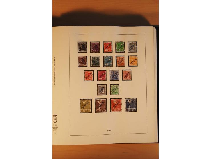 1945/90, gestempelte Sammlungen SBZ (mit Bl. 4a, 5Xb, 5Ya, je Fotoattest Ströh BPP), Französische Zone (mit Baden Bl. 1A + B,