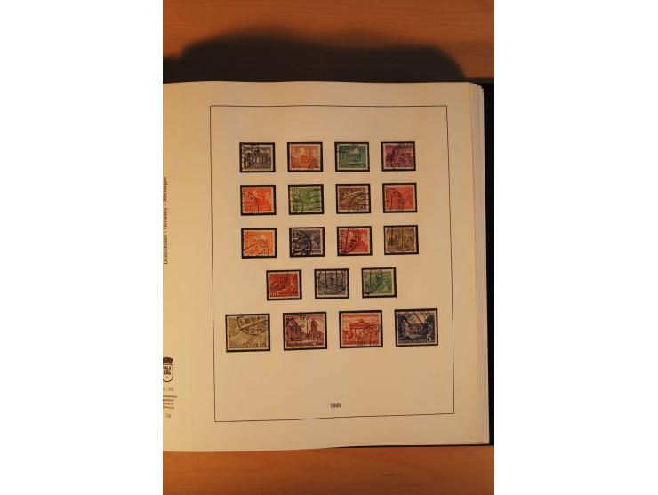 1945/90, gestempelte Sammlungen SBZ (mit Bl. 4a, 5Xb, 5Ya, je Fotoattest Ströh BPP), Französische Zone (mit Baden Bl. 1A + B,