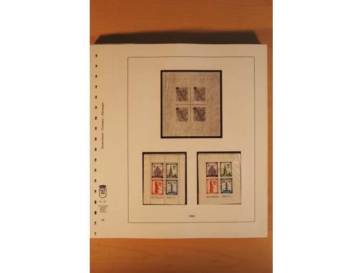 1945/90, gestempelte Sammlungen SBZ (mit Bl. 4a, 5Xb, 5Ya, je Fotoattest Ströh BPP), Französische Zone (mit Baden Bl. 1A + B,