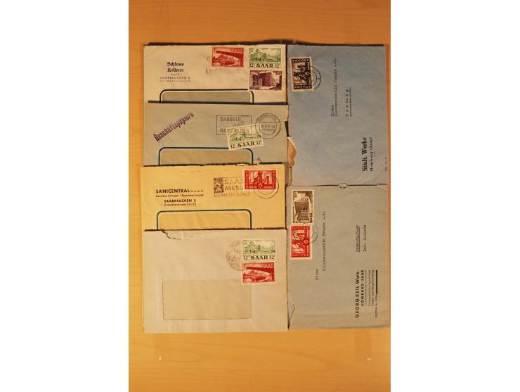 1946/59, ca. 60 Briefe und Karten mit Ziffern- und Arbeiterfrankaturen inkl. etlichen Zehnfachfrankaturen, dazu 40 Briefe/Kar