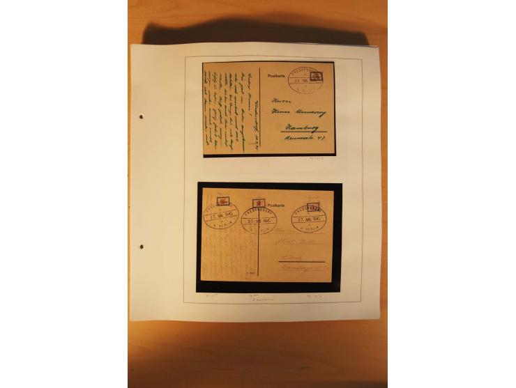 FREDERSDORF: 1945, umfangreicher Sammlungsbestand auf Albenblättern mit auch schönen Briefstücken und Briefen/Karten, dabei v
