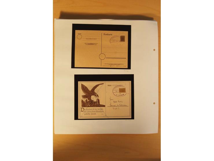 FREDERSDORF: 1945, umfangreicher Sammlungsbestand auf Albenblättern mit auch schönen Briefstücken und Briefen/Karten, dabei v