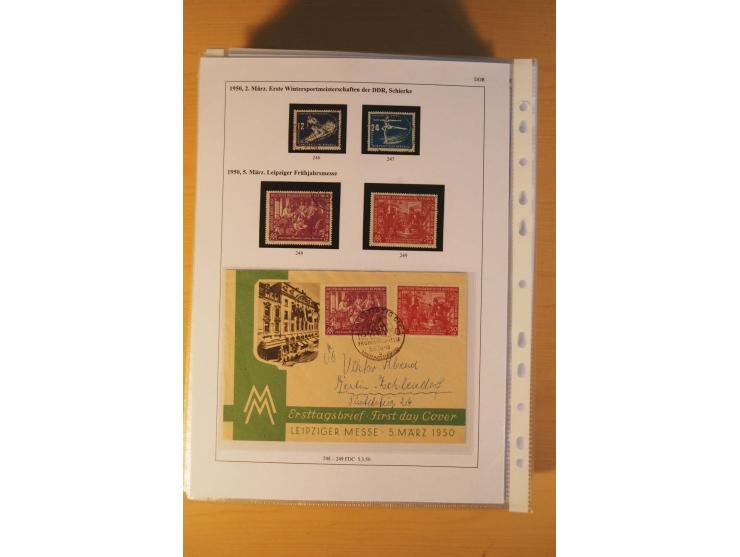 1949/90, postfrische und gestempelte stark spezialisierte Sammlung mit zahlreichen Abarten, Typen, Plattenfehlern und Zusamme