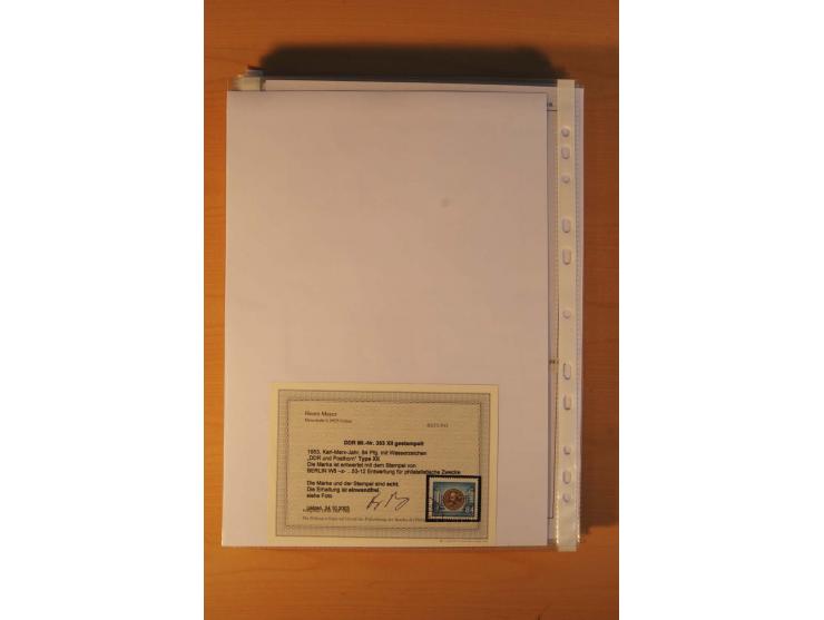 1949/90, postfrische und gestempelte stark spezialisierte Sammlung mit zahlreichen Abarten, Typen, Plattenfehlern und Zusamme