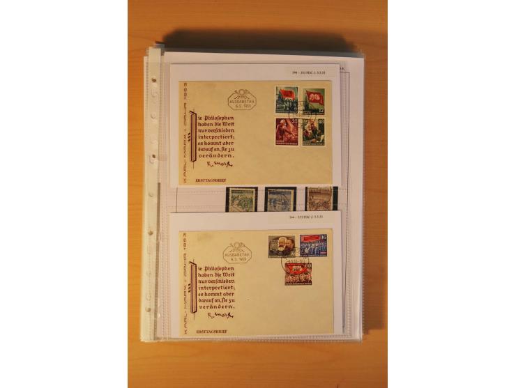1949/90, postfrische und gestempelte stark spezialisierte Sammlung mit zahlreichen Abarten, Typen, Plattenfehlern und Zusamme