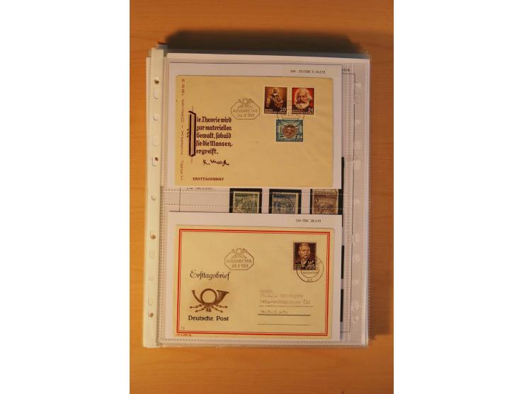 1949/90, postfrische und gestempelte stark spezialisierte Sammlung mit zahlreichen Abarten, Typen, Plattenfehlern und Zusamme