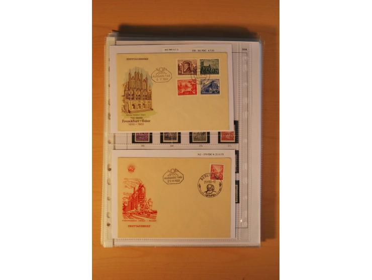 1949/90, postfrische und gestempelte stark spezialisierte Sammlung mit zahlreichen Abarten, Typen, Plattenfehlern und Zusamme