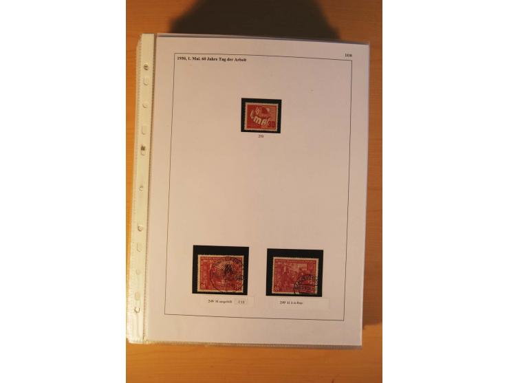 1949/90, postfrische und gestempelte stark spezialisierte Sammlung mit zahlreichen Abarten, Typen, Plattenfehlern und Zusamme