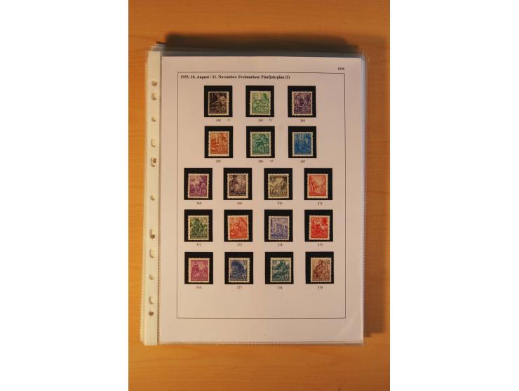 1949/90, postfrische und gestempelte stark spezialisierte Sammlung mit zahlreichen Abarten, Typen, Plattenfehlern und Zusamme