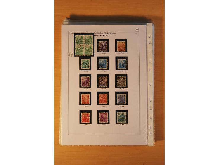 1949/90, postfrische und gestempelte stark spezialisierte Sammlung mit zahlreichen Abarten, Typen, Plattenfehlern und Zusamme