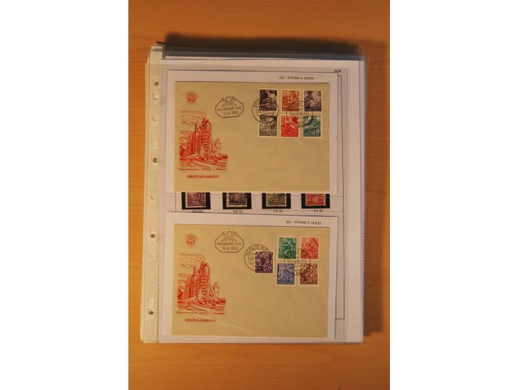 1949/90, postfrische und gestempelte stark spezialisierte Sammlung mit zahlreichen Abarten, Typen, Plattenfehlern und Zusamme