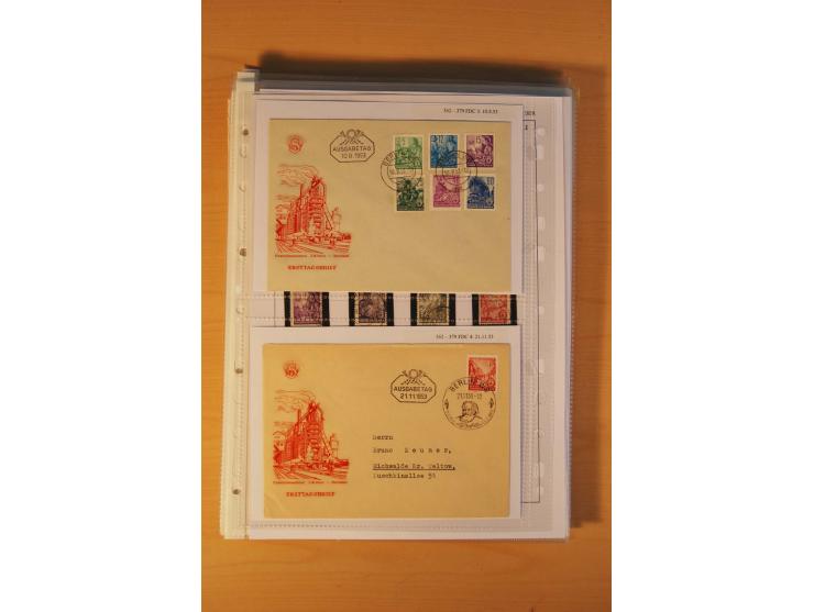 1949/90, postfrische und gestempelte stark spezialisierte Sammlung mit zahlreichen Abarten, Typen, Plattenfehlern und Zusamme