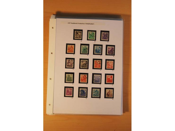 1949/90, postfrische und gestempelte stark spezialisierte Sammlung mit zahlreichen Abarten, Typen, Plattenfehlern und Zusamme