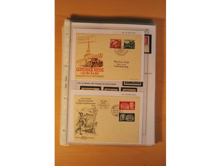 1949/90, postfrische und gestempelte stark spezialisierte Sammlung mit zahlreichen Abarten, Typen, Plattenfehlern und Zusamme