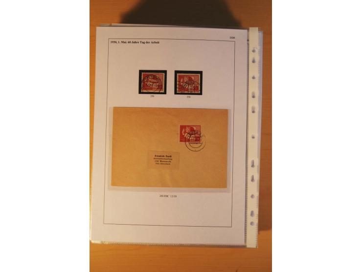 1949/90, postfrische und gestempelte stark spezialisierte Sammlung mit zahlreichen Abarten, Typen, Plattenfehlern und Zusamme