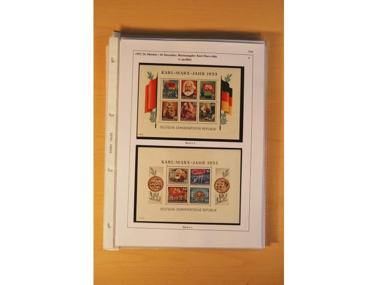 1949/90, postfrische und gestempelte stark spezialisierte Sammlung mit zahlreichen Abarten, Typen, Plattenfehlern und Zusamme
