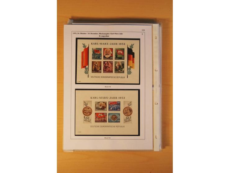 1949/90, postfrische und gestempelte stark spezialisierte Sammlung mit zahlreichen Abarten, Typen, Plattenfehlern und Zusamme