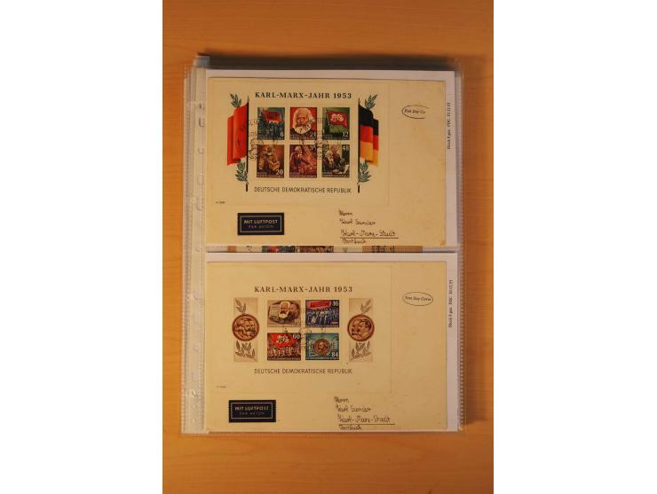 1949/90, postfrische und gestempelte stark spezialisierte Sammlung mit zahlreichen Abarten, Typen, Plattenfehlern und Zusamme