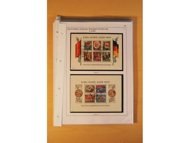 1949/90, postfrische und gestempelte stark spezialisierte Sammlung mit zahlreichen Abarten, Typen, Plattenfehlern und Zusamme