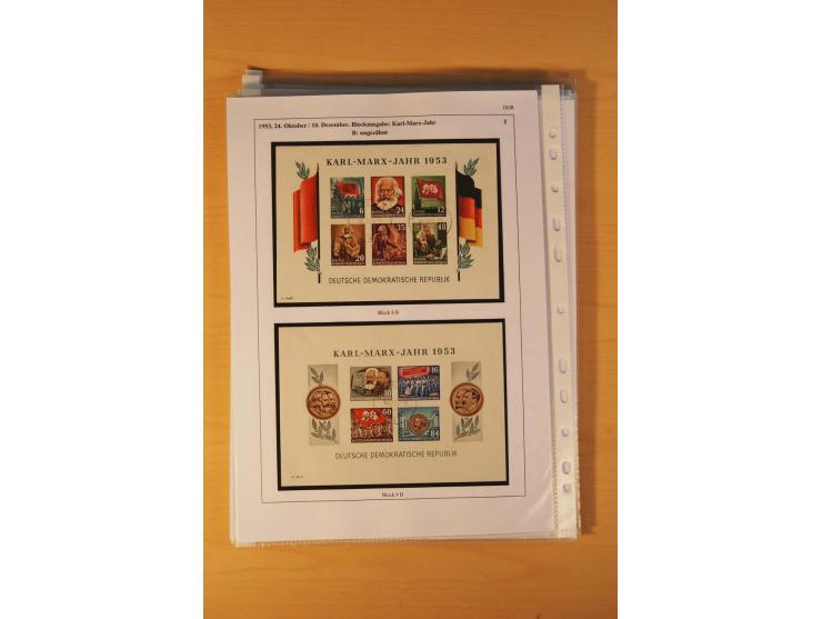 1949/90, postfrische und gestempelte stark spezialisierte Sammlung mit zahlreichen Abarten, Typen, Plattenfehlern und Zusamme